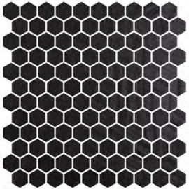 Стъклена мозайка ONIX Hex Natureglass Black Matte
