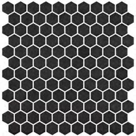 Стъклена мозайка ONIX Hex Stoneglass Black