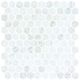 Стъклена мозайка ONIX Hex Carrara Matte