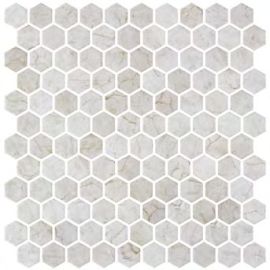 Стъклена мозайка ONIX Hex Ivory Honed