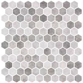 Стъклена мозайка ONIX Hex Zement Grey
