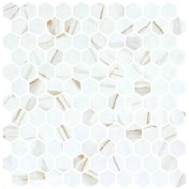 Стъклена мозайка ONIX Hex Calacatta Gold Matte