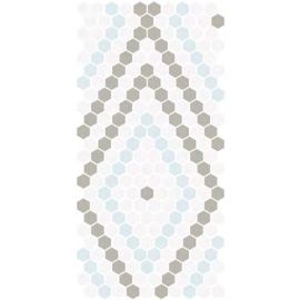 Стъклена мозайка ONIX Hex Natureglass White, Mid Grey & Pale Blue Matte