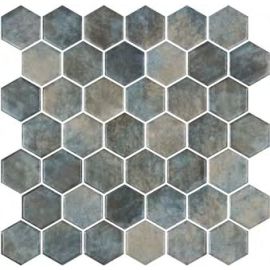 Стъклена мозайка ONIX Hex XL Denim Copper
