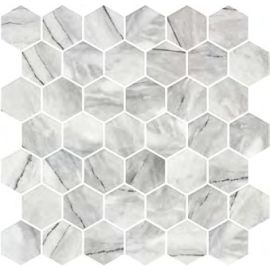 Стъклена мозайка ONIX Hex XL Inverno Grey Matte