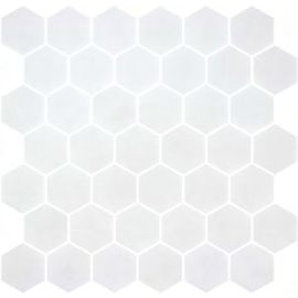Стъклена мозайка ONIX Hex XL Stoneglass White