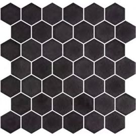 Стъклена мозайка ONIX Hex XL Stoneglass Black