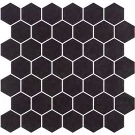 Стъклена мозайка ONIX Hex XL Natureglass Black Matte
