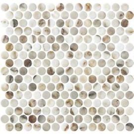 Стъклена мозайка ONIX Penny Arabescato Gold Matte