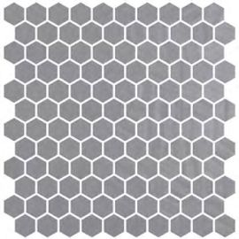 Стъклена мозайка ONIX Hex Natureglass Mid Grey Matte